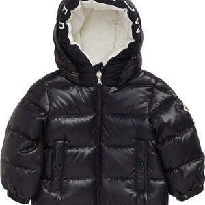 Kids Moncler Salzman hooded puffer jacket